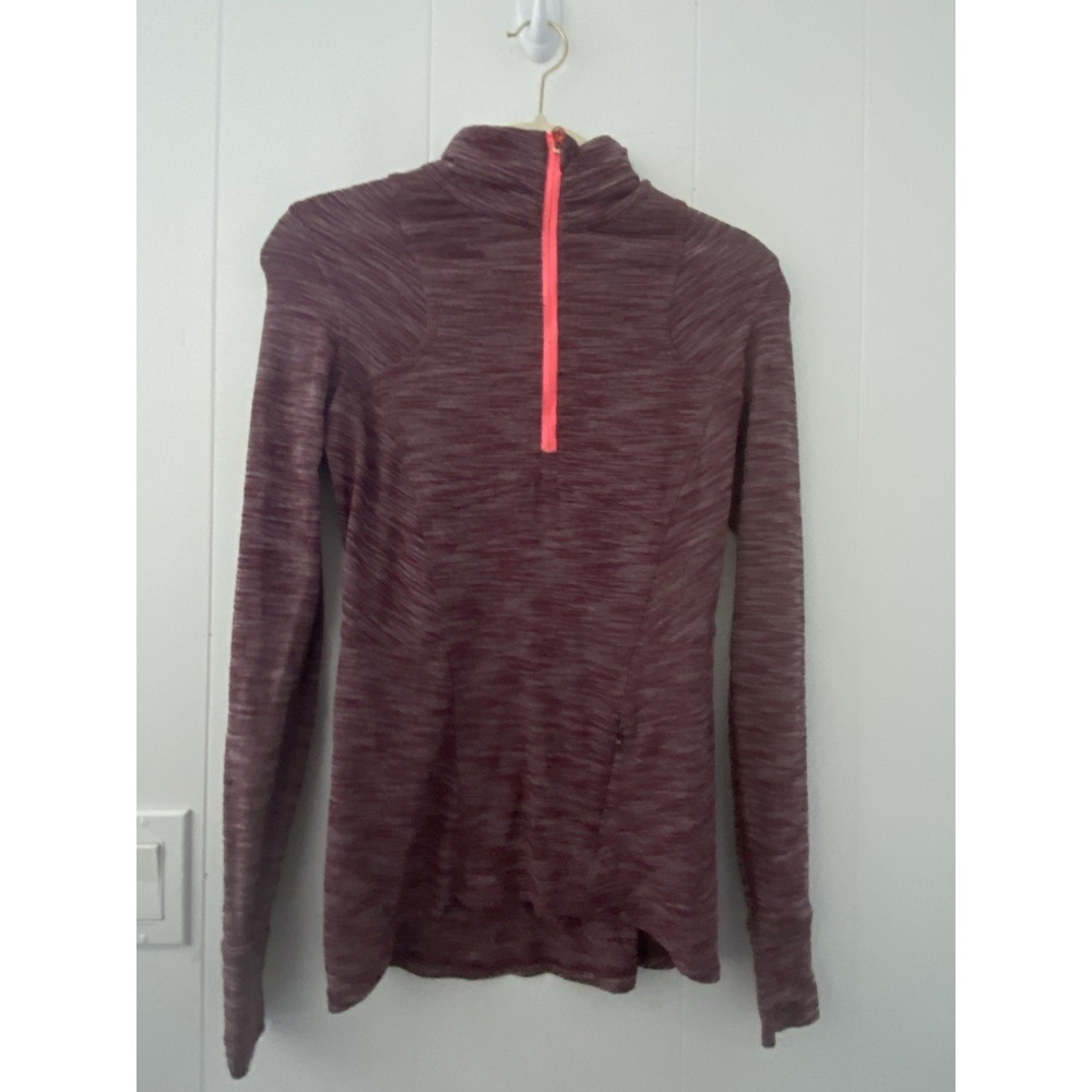 Lululemon Kanto Catch Me 1/2 Zip Drifter Pullover Heathered Bordeaux Drama Sz 4